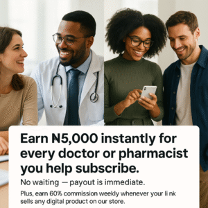 💼 Earn ₦5,000 Per Signup + 60% Commission on Digital Products — Just by Networking with Health Professionals