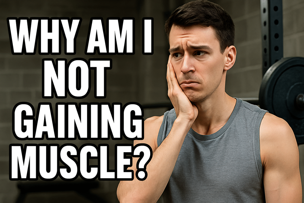 Frustrated young man in a gym wondering why he’s not gaining muscle