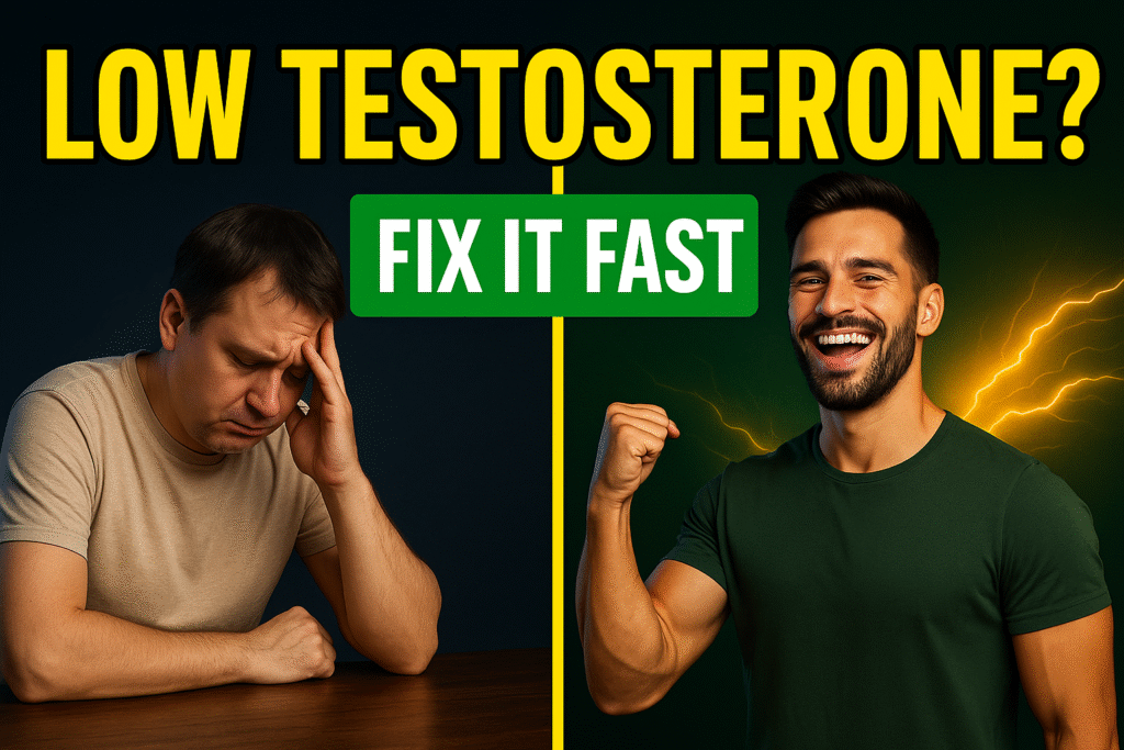 Man tired and stressed — low testosterone warning signs